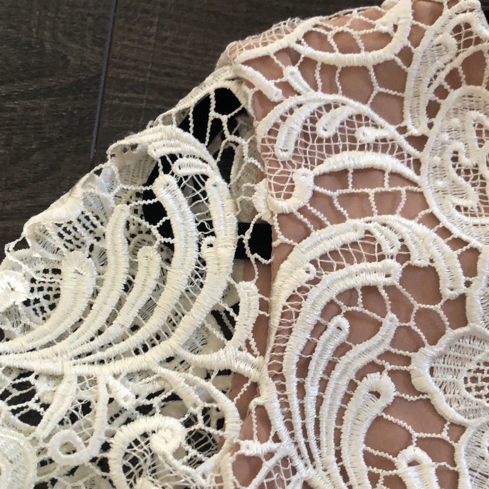 NWT DRESS THE POPULATION Lace Dress (S) - Ivory - Picture 13 of 14
